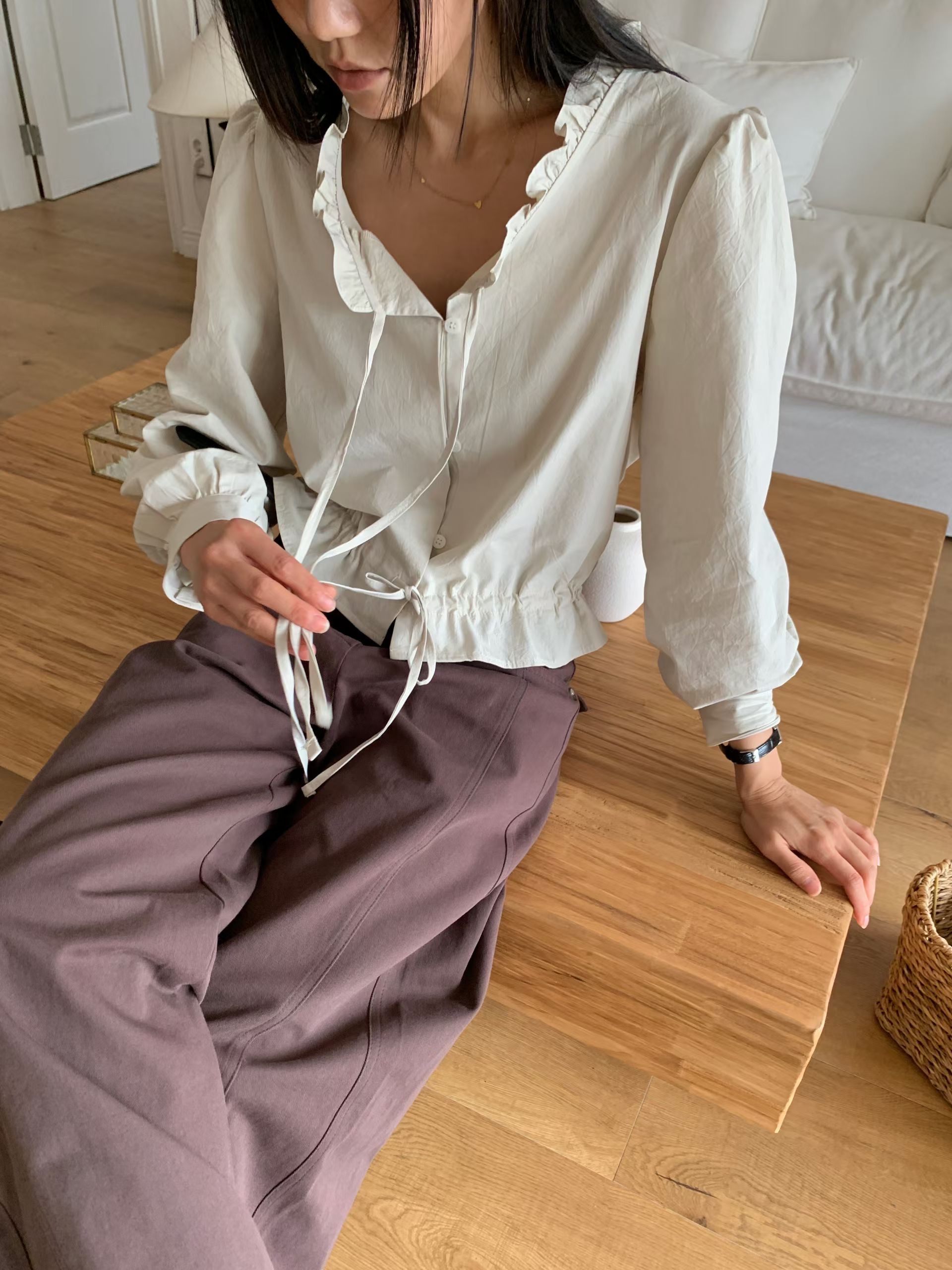 OVERNUE東大門實拍女士新品真品人氣休閑時尚熱賣襯衫蕾絲衫OVERNUE襯衫/蕾絲衫