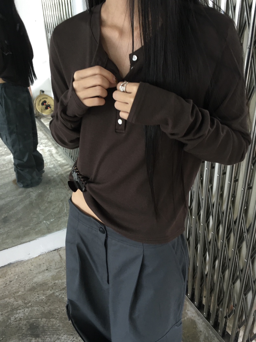 TREMA東大門實拍女士新品人氣真品時尚推薦熱賣長袖T恤圓領TREMA長袖T恤