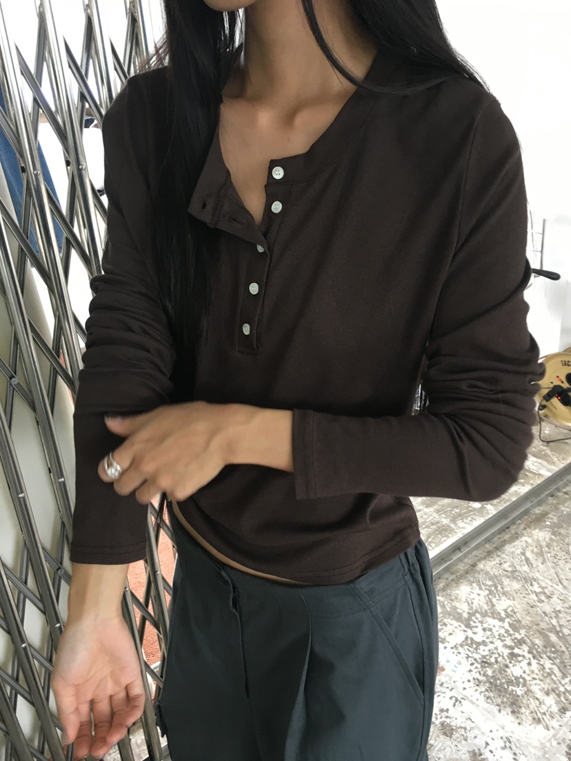TREMA東大門實拍女士新品人氣真品時尚推薦熱賣長袖T恤圓領TREMA長袖T恤