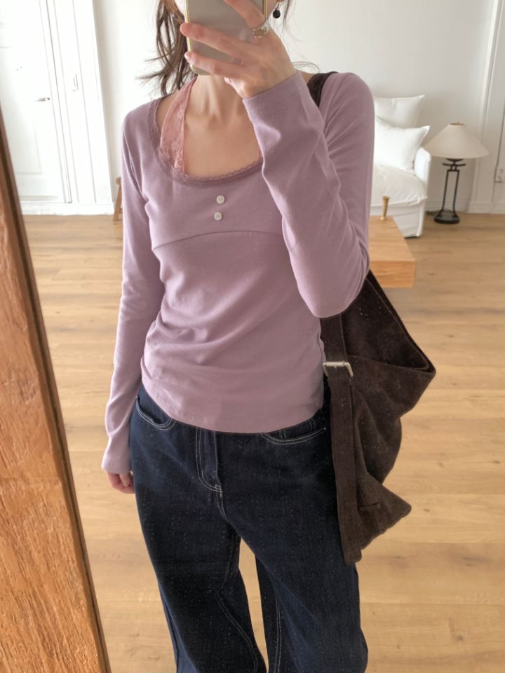 HEY/TO SEWING東大門代購女裝新款真品人氣長袖T恤柔軟BY HEY/TO SEWING長袖T恤