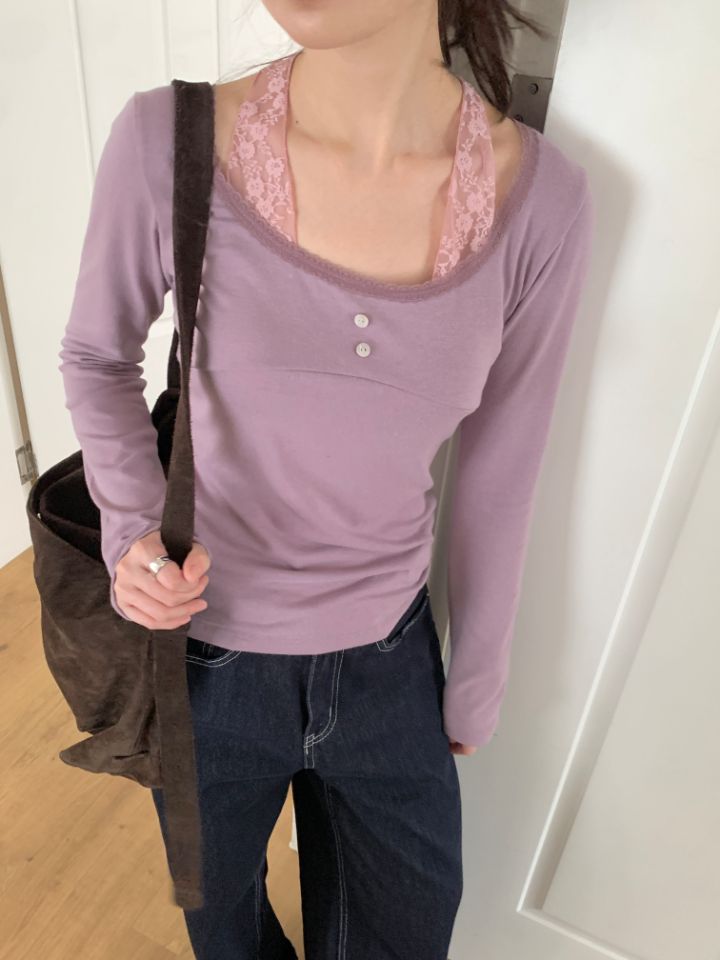 HEY/TO SEWING東大門代購女裝新款真品人氣長袖T恤柔軟BY HEY/TO SEWING長袖T恤