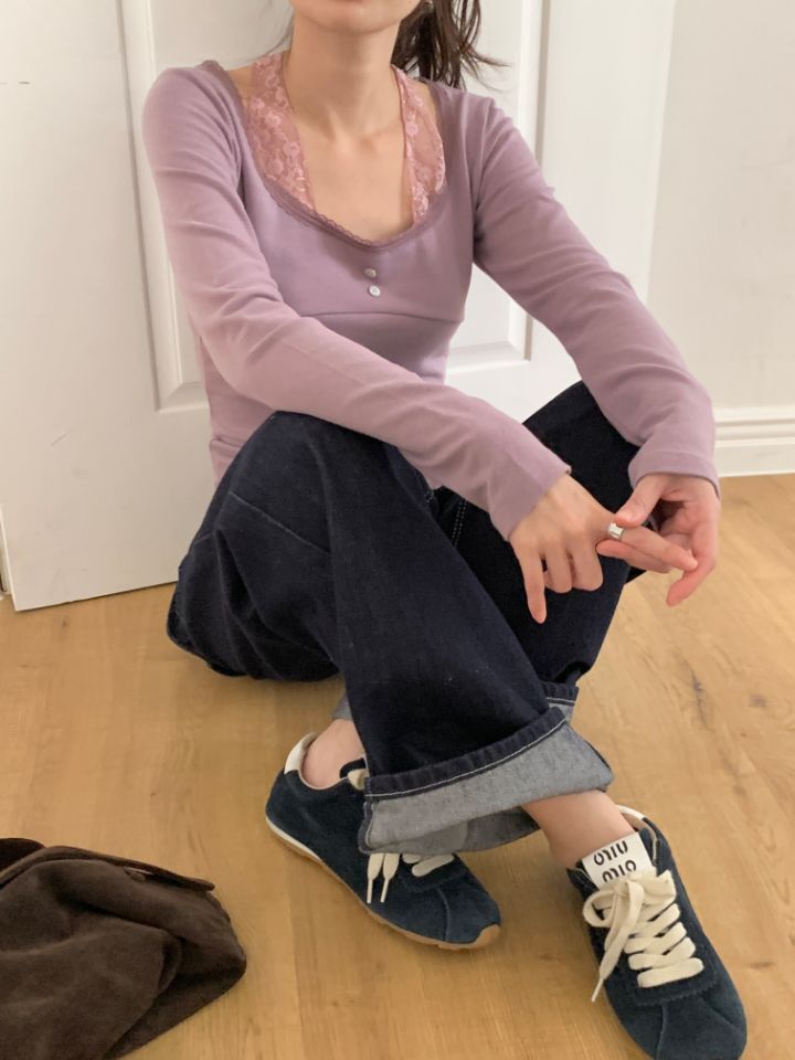 HEY/TO SEWING東大門代購女裝新款真品人氣長袖T恤柔軟BY HEY/TO SEWING長袖T恤