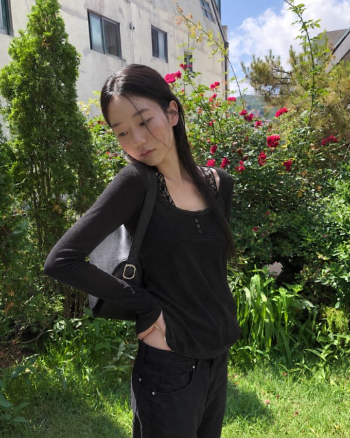 HEY/TO SEWING東大門代購女裝新款真品人氣長袖T恤柔軟BY HEY/TO SEWING長袖T恤圖色3
