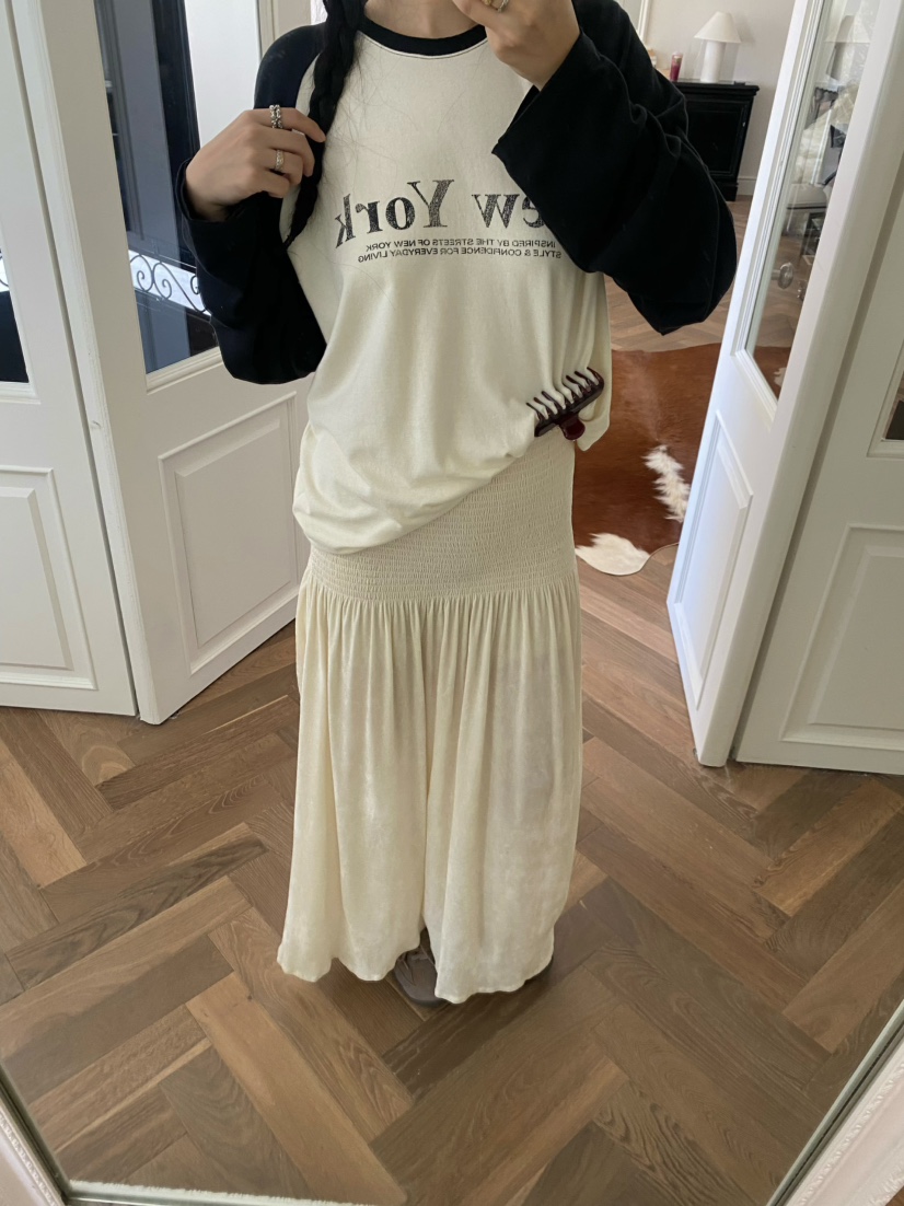 OUPPT東大門實拍女裝新款休閑時尚真品推薦長袖T恤插肩袖OUPPT長袖T恤