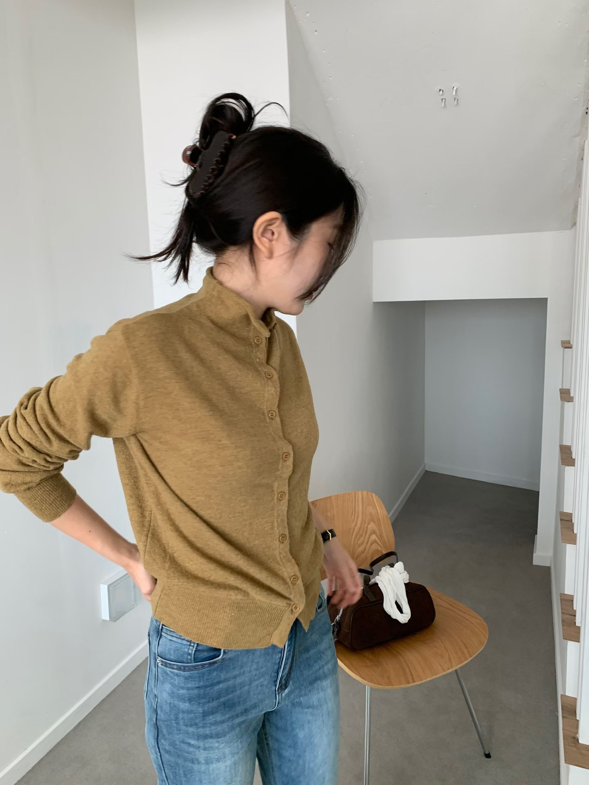 OVERNUE韓國代購女士新品推薦人氣熱賣時尚休閑針織衫高領OVERNUE針織衫