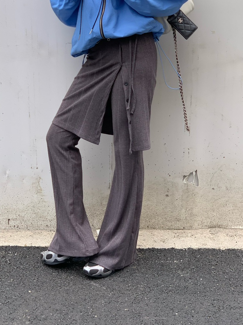 REVE CITE-L東大門代購女士新品休閑人氣裙褲可拆卸紐扣REVE CITE-L裙褲
