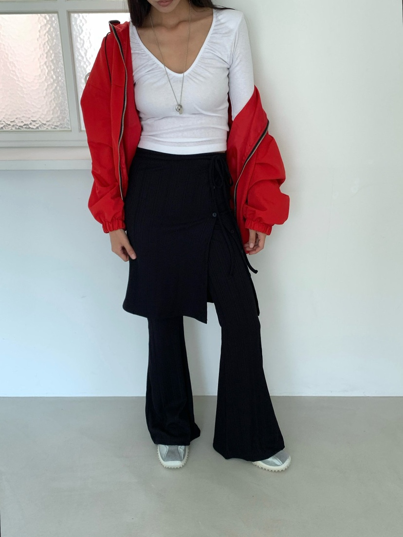 REVE CITE-L東大門代購女士新品休閑人氣裙褲可拆卸紐扣REVE CITE-L裙褲