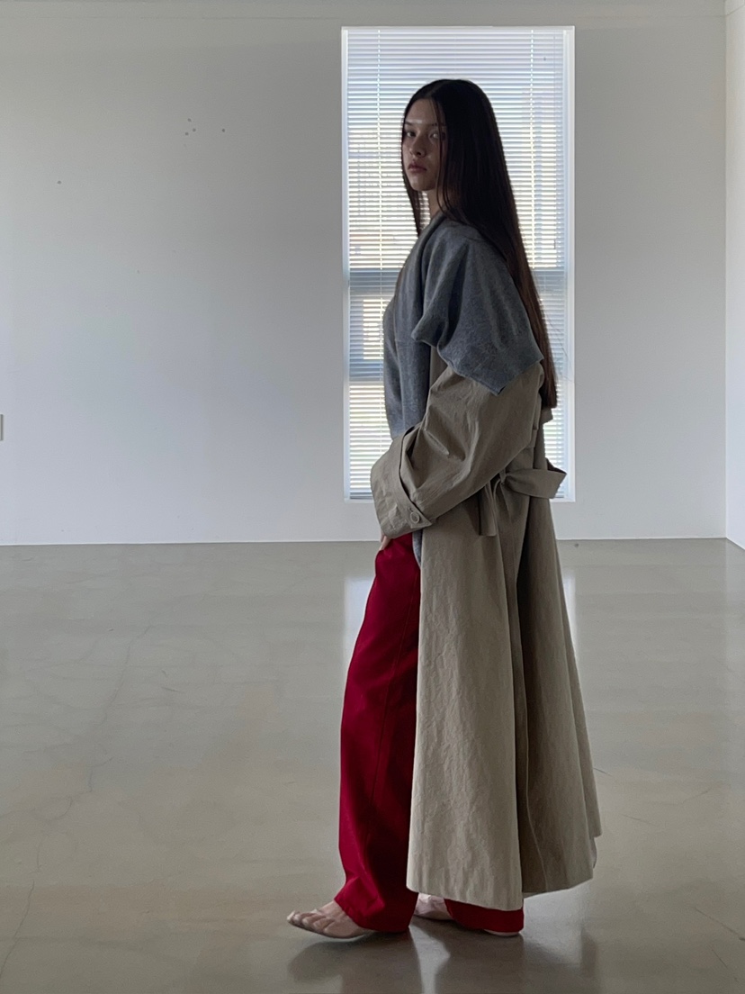 ANOTHER AVENUE韓國直郵女裝新品休閑熱賣長款風衣含腰帶ANOTHER AVENUE長款風衣