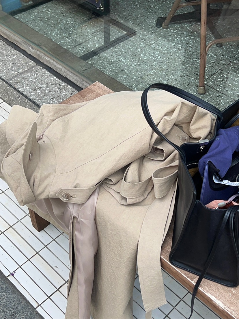ANOTHER AVENUE韓國直郵女裝新品休閑熱賣長款風衣含腰帶ANOTHER AVENUE長款風衣
