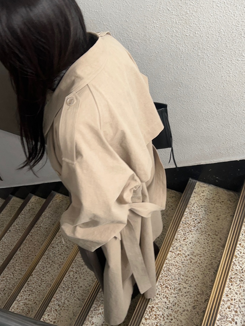 ANOTHER AVENUE韓國直郵女裝新品休閑熱賣長款風衣含腰帶ANOTHER AVENUE長款風衣