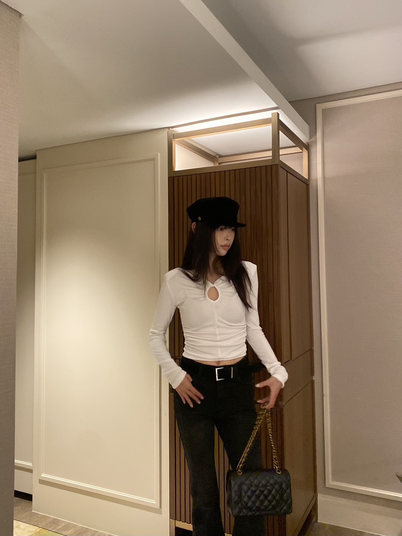FOUREIGHT韓國直郵女士新品熱賣推薦休閑人氣真品長袖T恤FOUR EIGHT長袖T恤