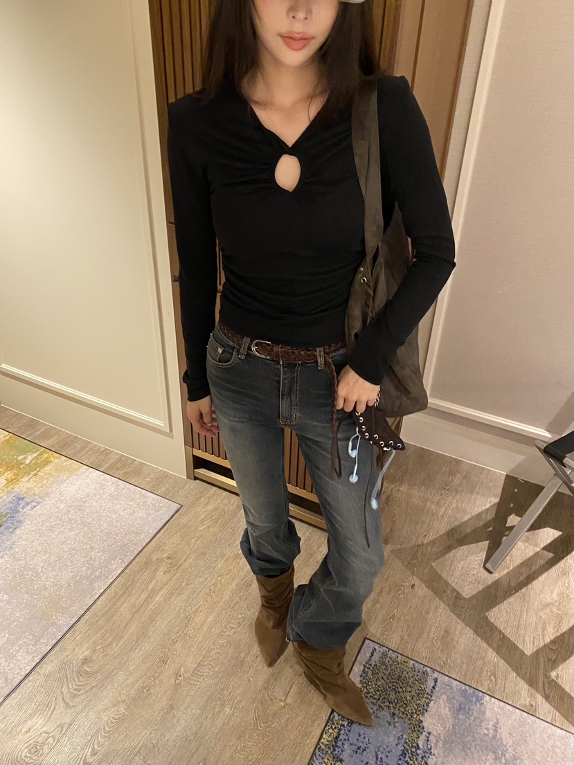 FOUREIGHT韓國直郵女士新品熱賣推薦休閑人氣真品長袖T恤FOUR EIGHT長袖T恤