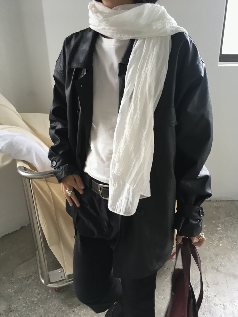 TREMA韓國代購女裝新款熱賣時尚休閑真品人氣推薦皮衣皮革TREMA皮衣