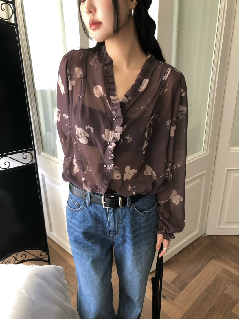 OUPPT東大門代購女裝新品人氣推薦休閑真品職業襯衫蕾絲衫OUPPT襯衫/蕾絲衫圖色2