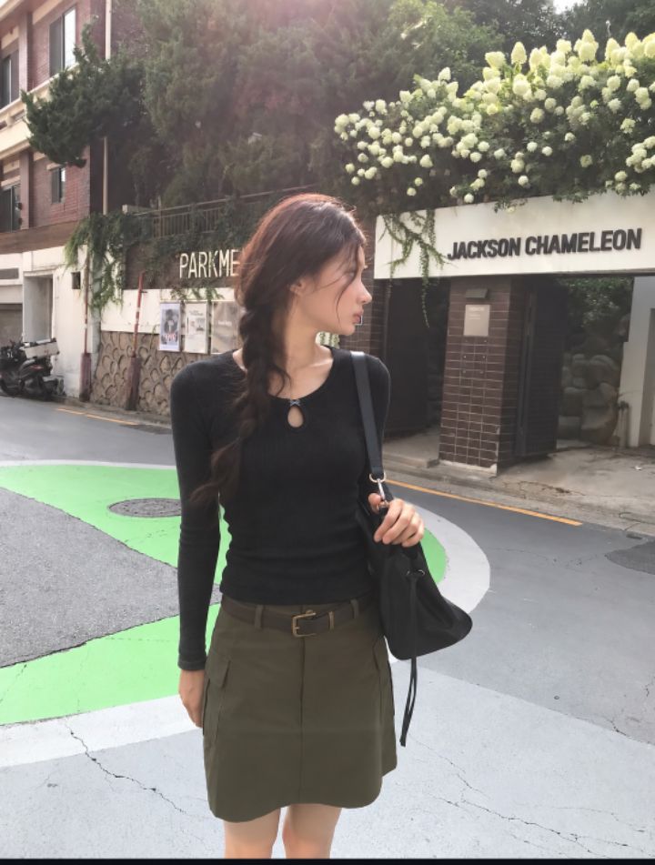 HEY/TO SEWING東大門實拍女裝新品人氣熱賣休閑長袖T恤BY HEY/TO SEWING長袖T恤