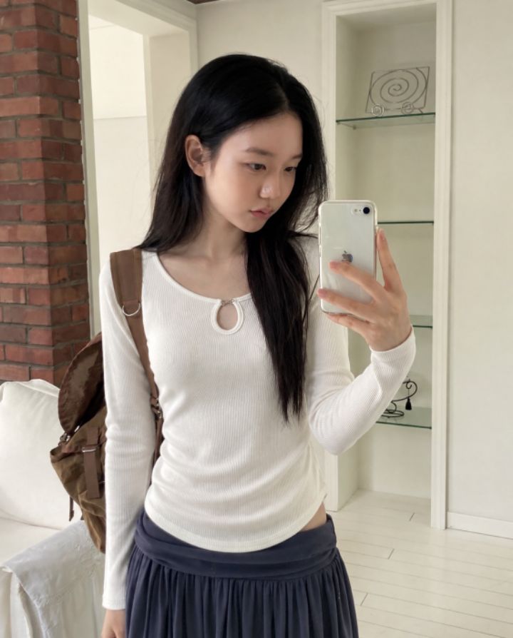 HEY/TO SEWING東大門實拍女裝新品人氣熱賣休閑長袖T恤BY HEY/TO SEWING長袖T恤