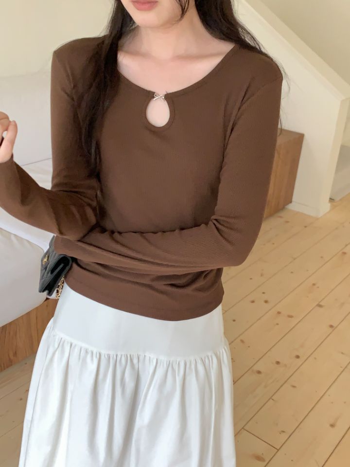HEY/TO SEWING東大門實拍女裝新品人氣熱賣休閑長袖T恤BY HEY/TO SEWING長袖T恤