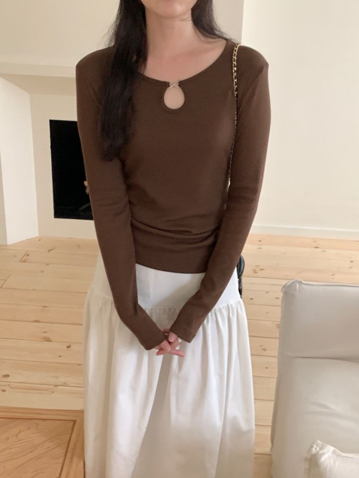 HEY/TO SEWING東大門實拍女裝新品人氣熱賣休閑長袖T恤BY HEY/TO SEWING長袖T恤