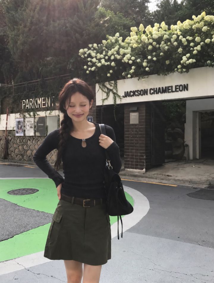 HEY/TO SEWING東大門實拍女裝新品人氣熱賣休閑長袖T恤BY HEY/TO SEWING長袖T恤