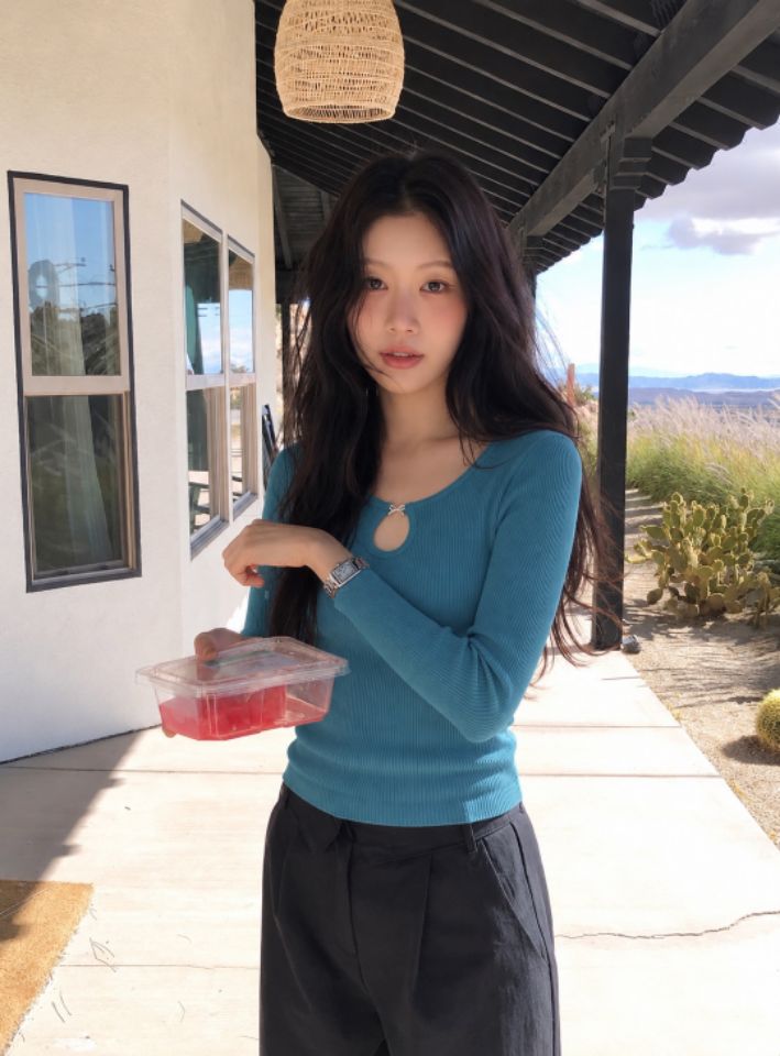 HEY/TO SEWING東大門實拍女裝新品人氣熱賣休閑長袖T恤BY HEY/TO SEWING長袖T恤圖色1