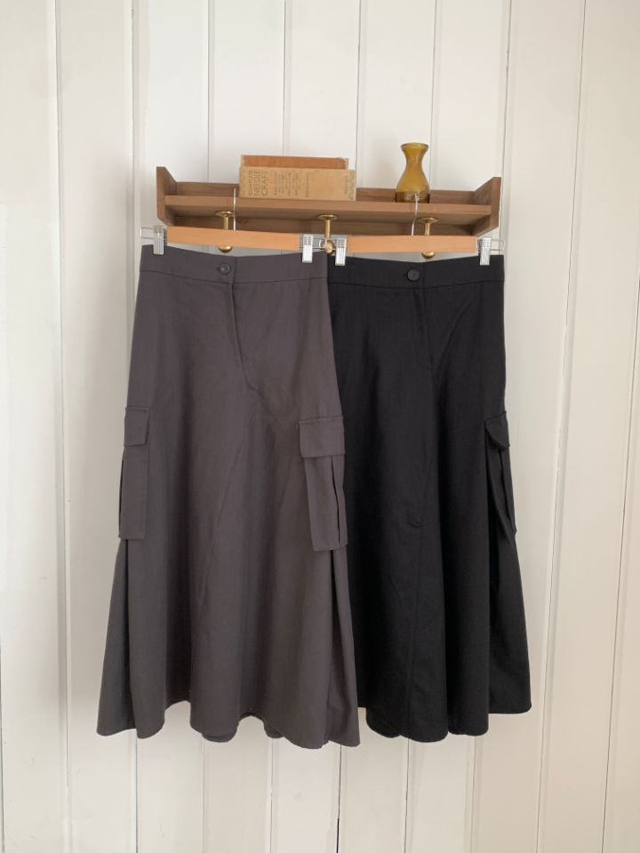HEY/TO SEWING東大門代購女裝新款熱賣職業長裙人字紋口袋BY HEY/TO SEWING長裙
