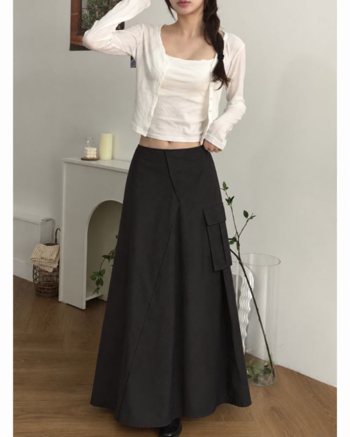 HEY/TO SEWING東大門代購女裝新款熱賣職業長裙人字紋口袋BY HEY/TO SEWING長裙圖色3