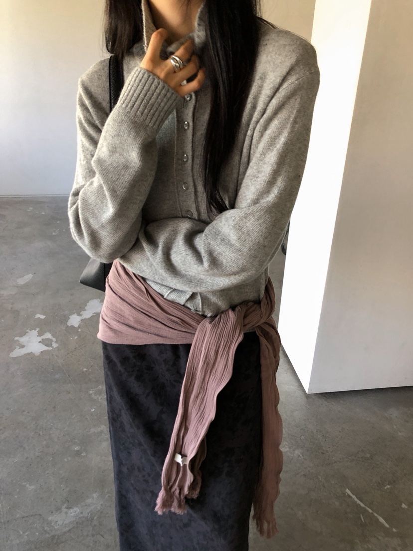 MURMUR東大門代購女裝新品人氣休閑真品推薦熱賣開衫高領MURMUR開衫