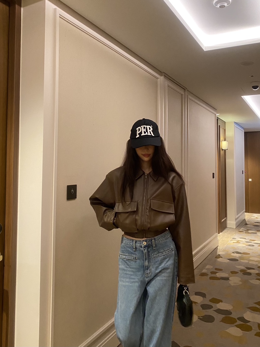 FOUREIGHT東大門直郵女裝新款真品休閑熱賣推薦時尚人氣皮衣FOUR EIGHT皮衣