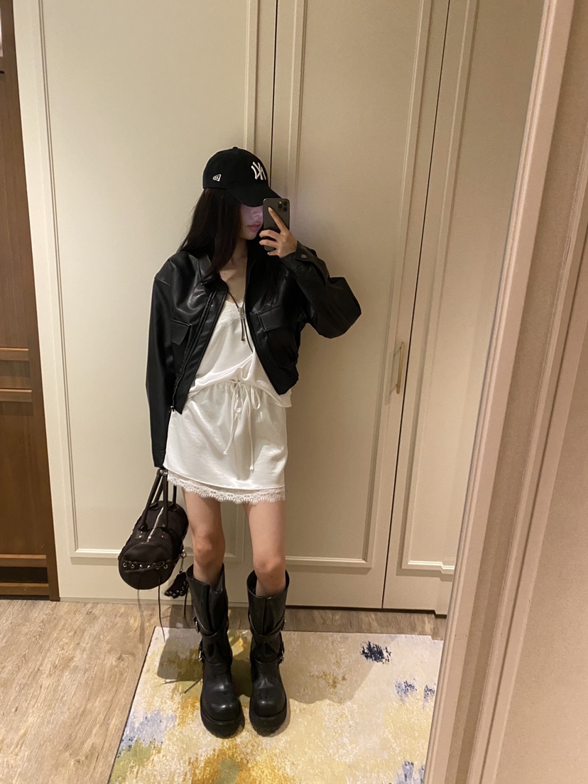 FOUREIGHT東大門直郵女裝新款真品休閑熱賣推薦時尚人氣皮衣FOUR EIGHT皮衣