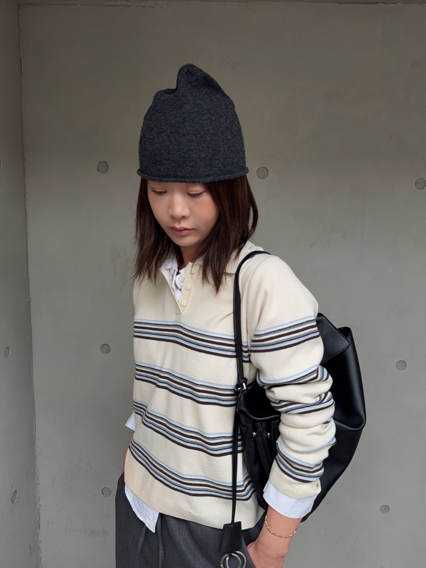 OLI SEOUL東大門代購女士新款真品推薦人氣休閑針織衫條紋OLI SEOUL針織衫