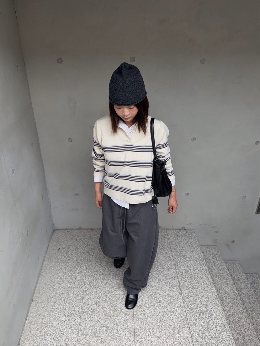 OLI SEOUL東大門代購女士新款真品推薦人氣休閑針織衫條紋OLI SEOUL針織衫