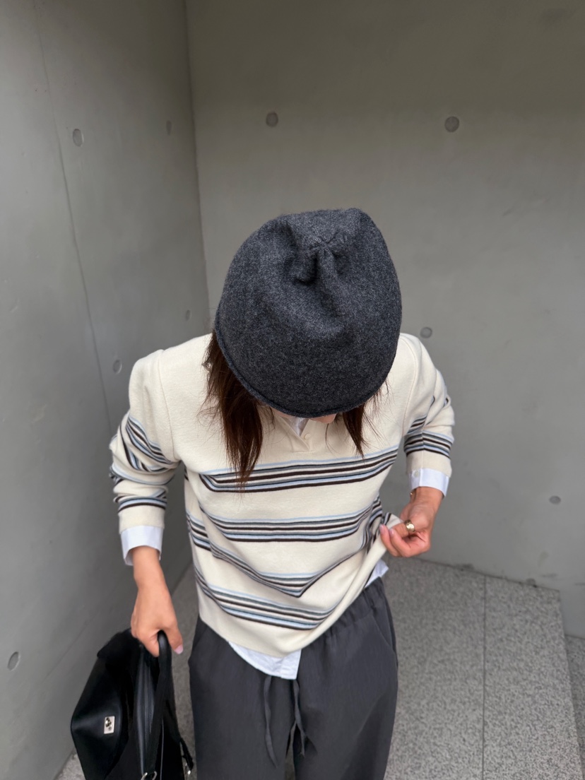 OLI SEOUL東大門代購女士新款真品推薦人氣休閑針織衫條紋OLI SEOUL針織衫