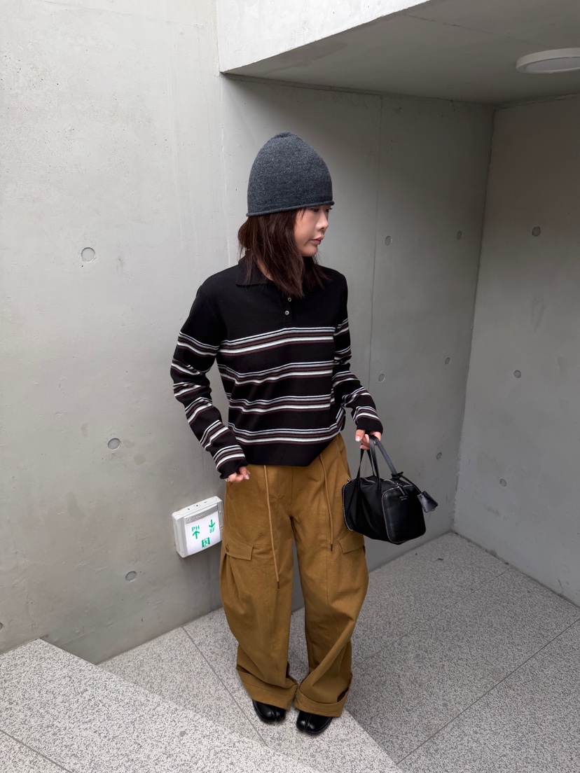 OLI SEOUL東大門代購女士新款真品推薦人氣休閑針織衫條紋OLI SEOUL針織衫