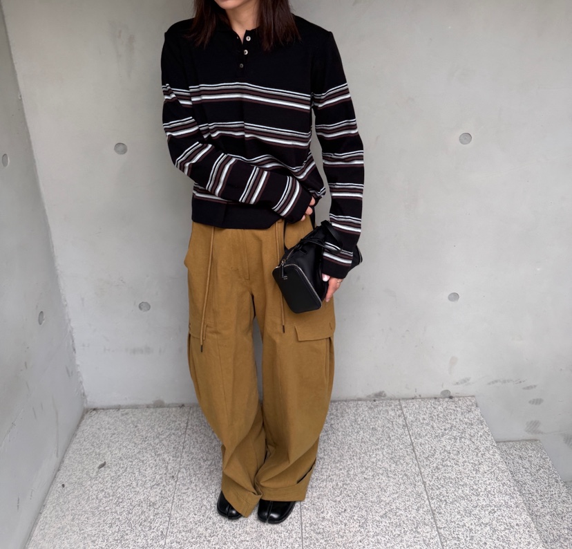 OLI SEOUL東大門代購女士新款真品推薦人氣休閑針織衫條紋OLI SEOUL針織衫