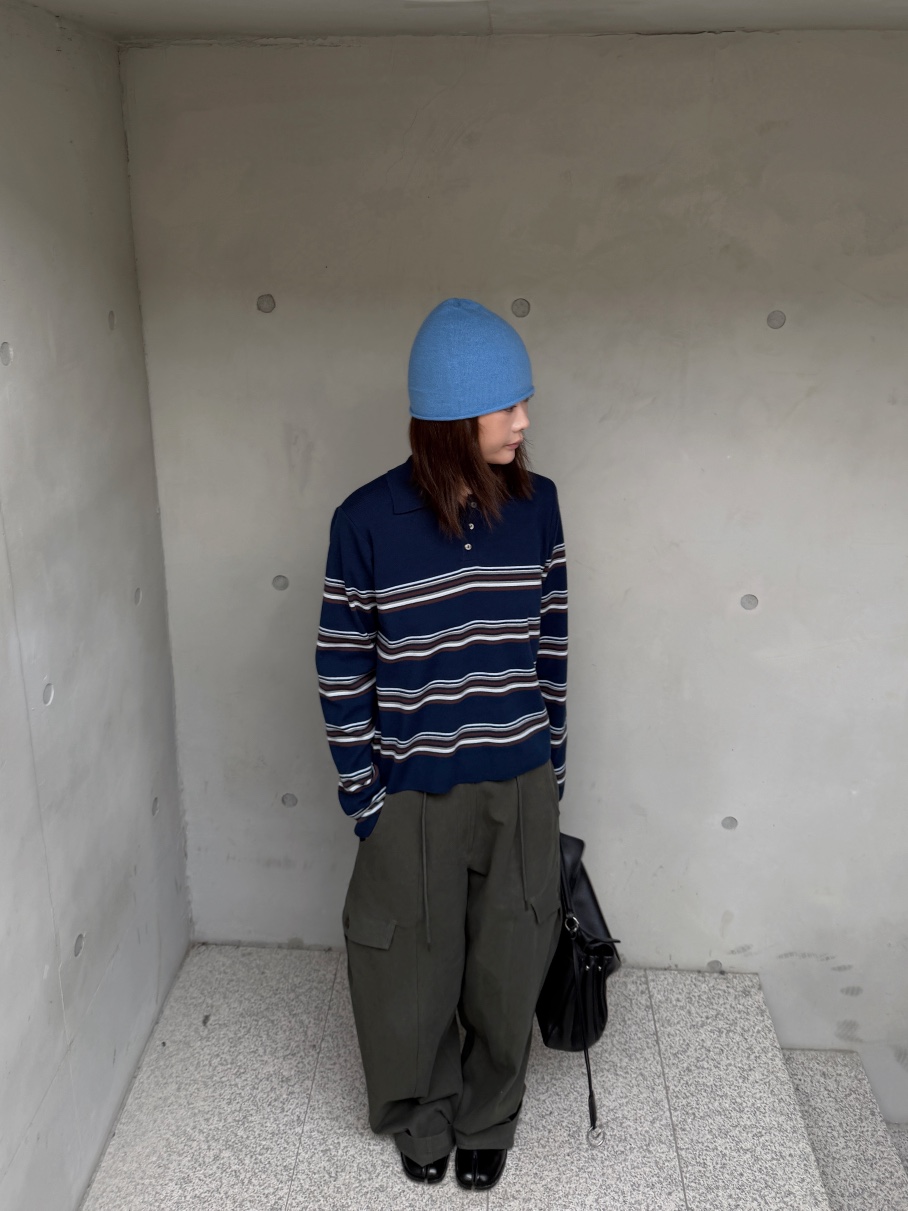 OLI SEOUL東大門代購女士新款真品推薦人氣休閑針織衫條紋OLI SEOUL針織衫