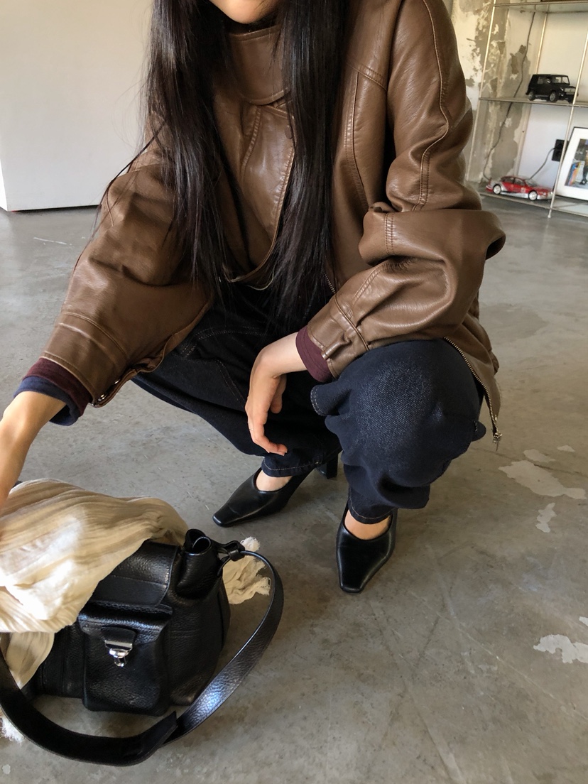 MURMUR東大門代購女士新品真品推薦熱賣職業夾克水洗皮革MURMUR夾克
