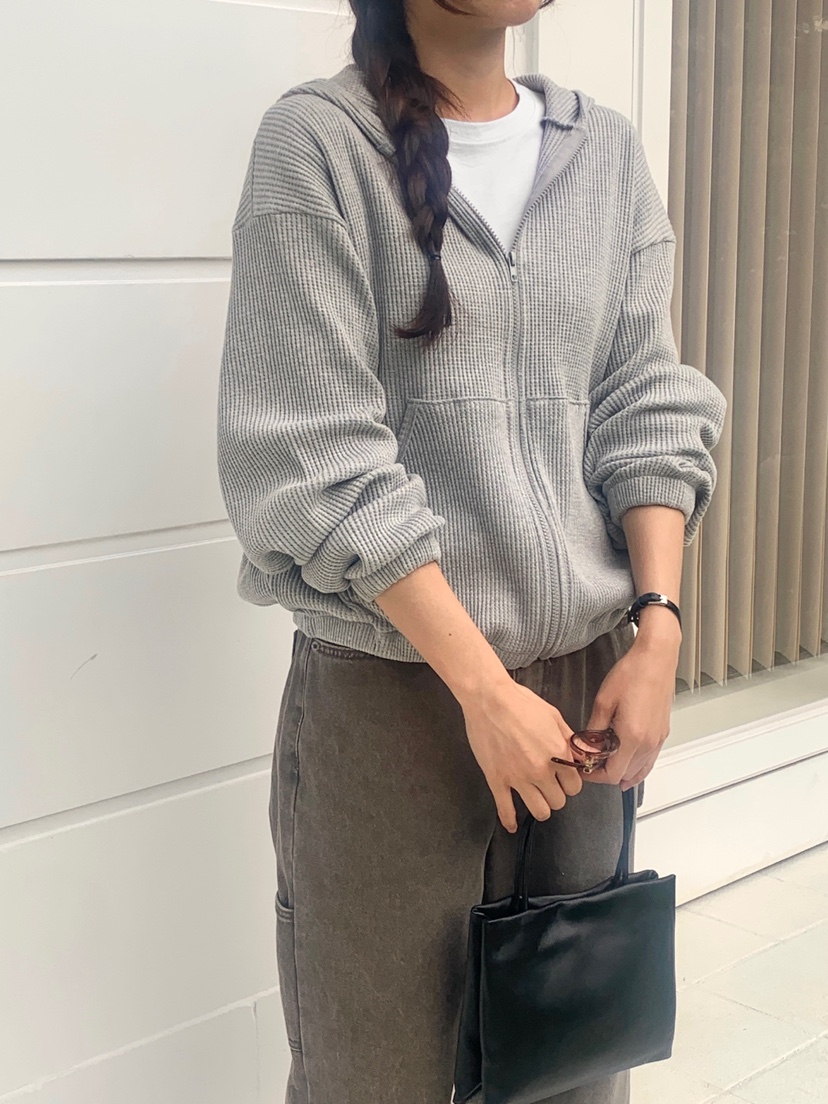 WOOD東大門實拍女裝新款人氣休閑時尚真品衛衣華夫格格紋WOOD-2件起衛衣