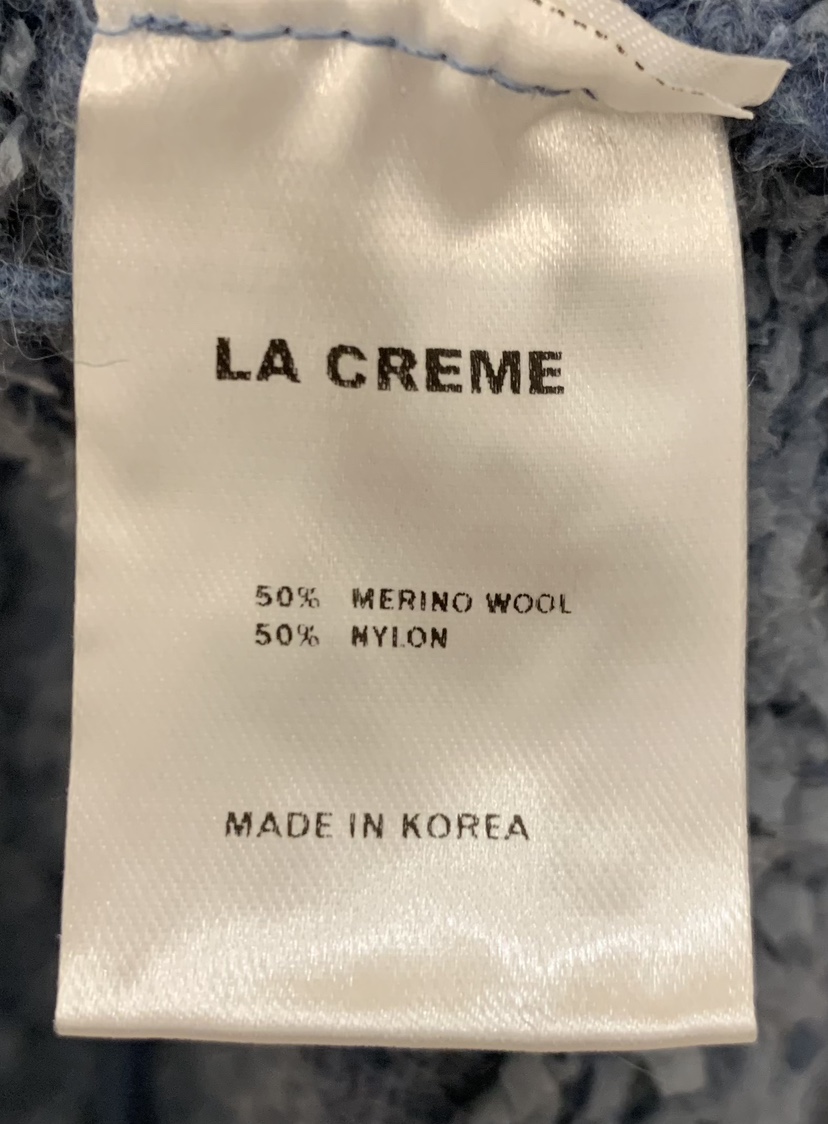LA CREME東大門代購女裝新品時尚針織衫美利奴羊毛粗花呢LA CREME針織衫