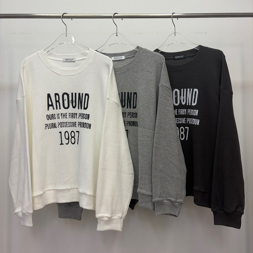 REVE CITE-L東大門代購女士新款真品人氣熱賣衛衣華夫格REVE CITE-L衛衣