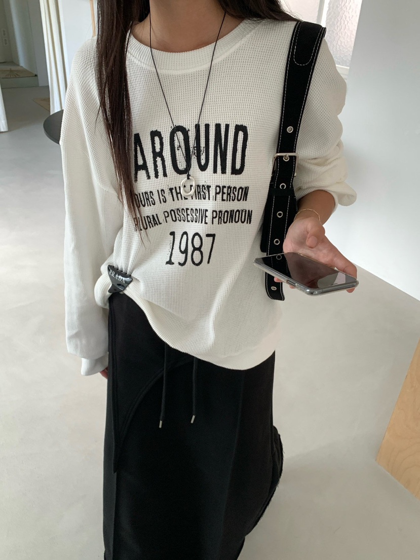 REVE CITE-L東大門代購女士新款真品人氣熱賣衛衣華夫格REVE CITE-L衛衣圖色1