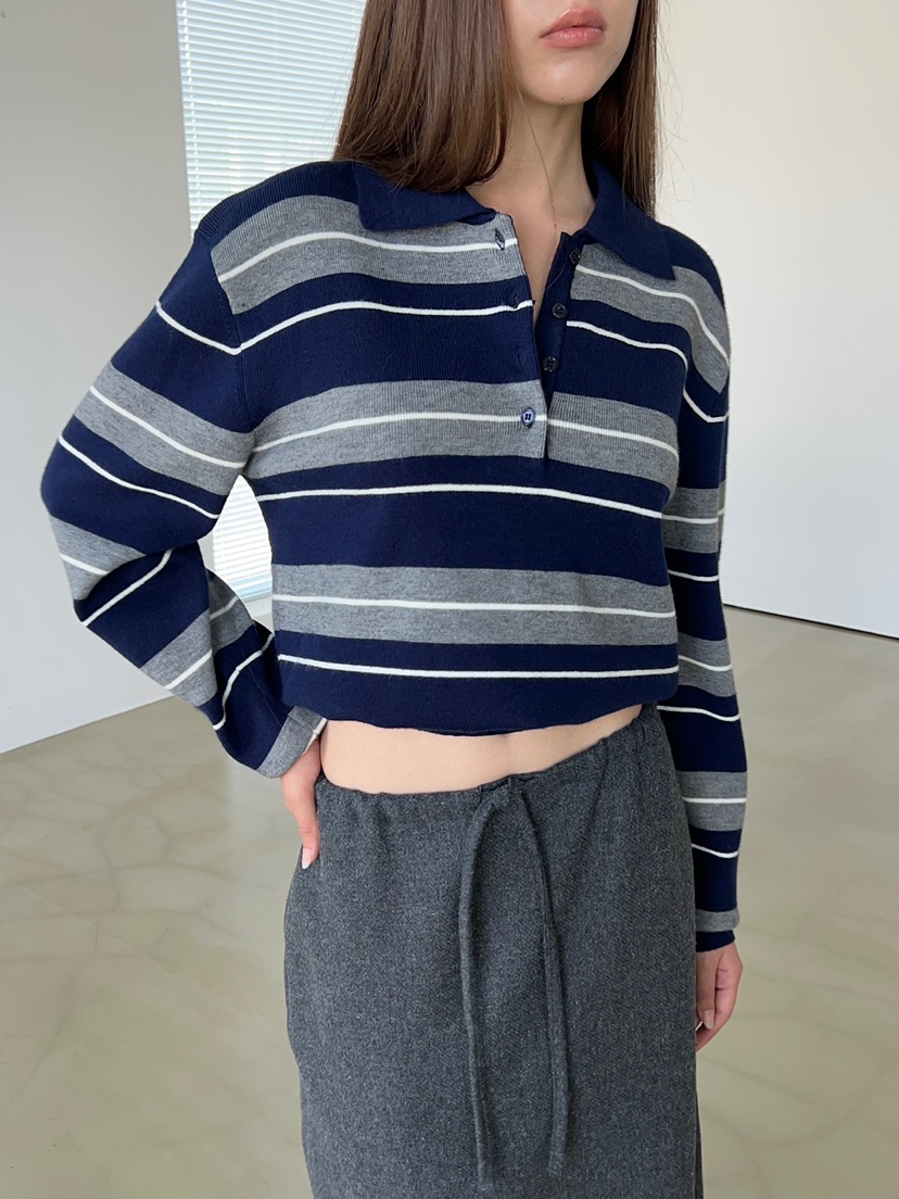 ANOTHER AVENUE韓國代購女裝新款人氣推薦熱賣針織衫條紋ANOTHER AVENUE針織衫
