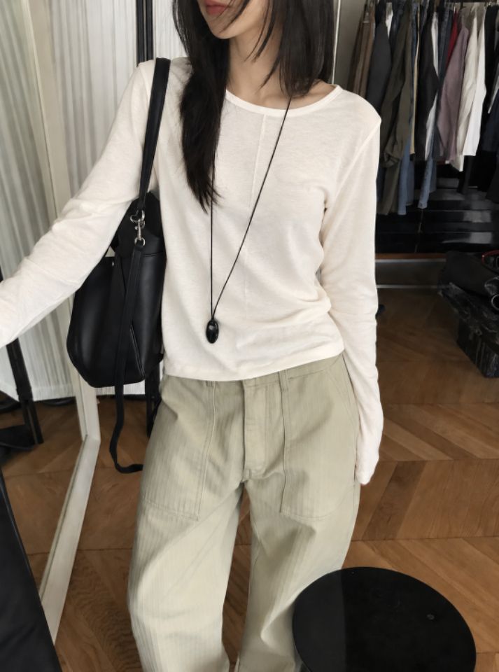 HEY/TO SEWING東大門代購女裝新款時尚休閑長袖T恤鏤空BY HEY/TO SEWING長袖T恤圖色2