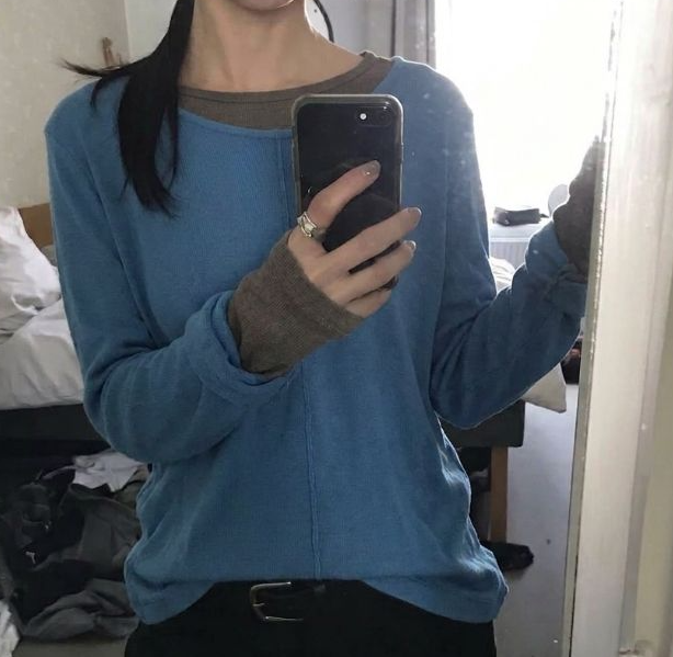 HEY/TO SEWING東大門代購女裝新款時尚休閑長袖T恤鏤空BY HEY/TO SEWING長袖T恤圖色5