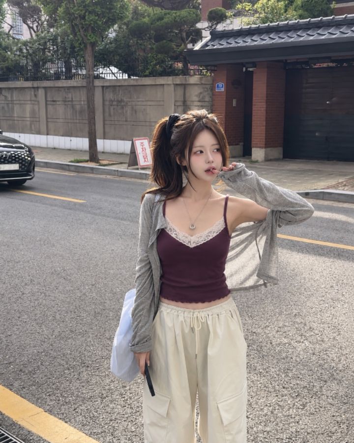 HEY/TO SEWING韓國直郵女士新款人氣熱賣吊帶背心蕾絲無袖BY HEY/TO SEWING吊帶/背心