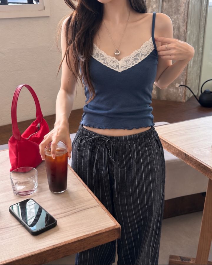 HEY/TO SEWING韓國直郵女士新款人氣熱賣吊帶背心蕾絲無袖BY HEY/TO SEWING吊帶/背心圖色3