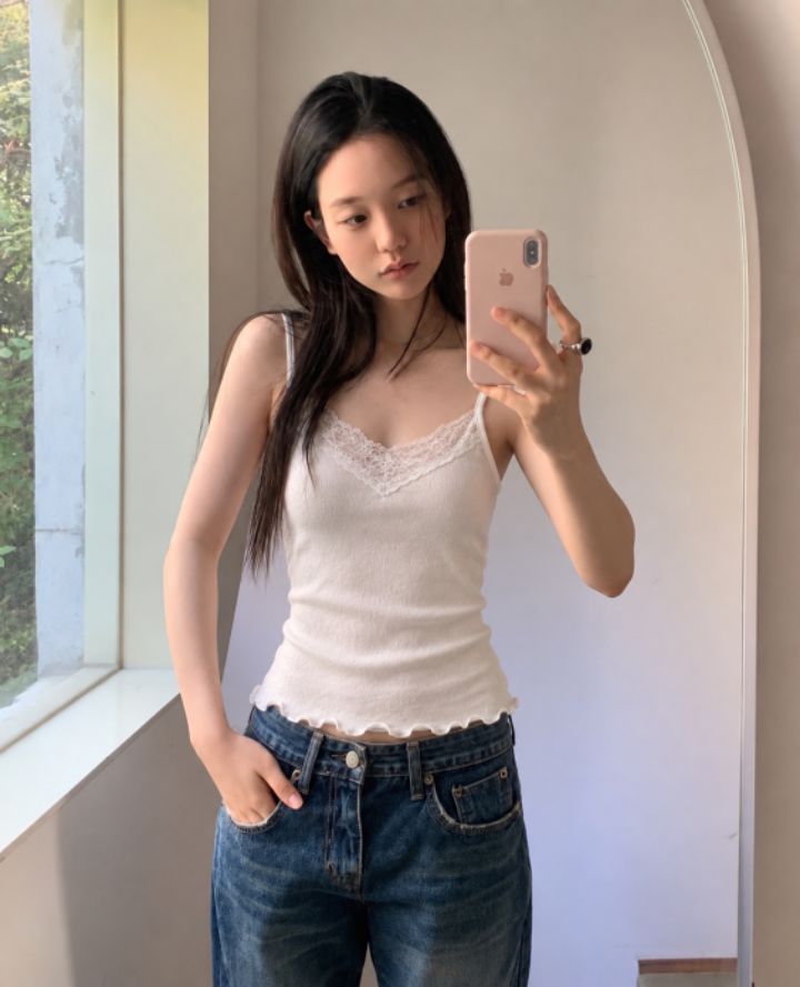 HEY/TO SEWING韓國直郵女士新款人氣熱賣吊帶背心蕾絲無袖BY HEY/TO SEWING吊帶/背心圖色4