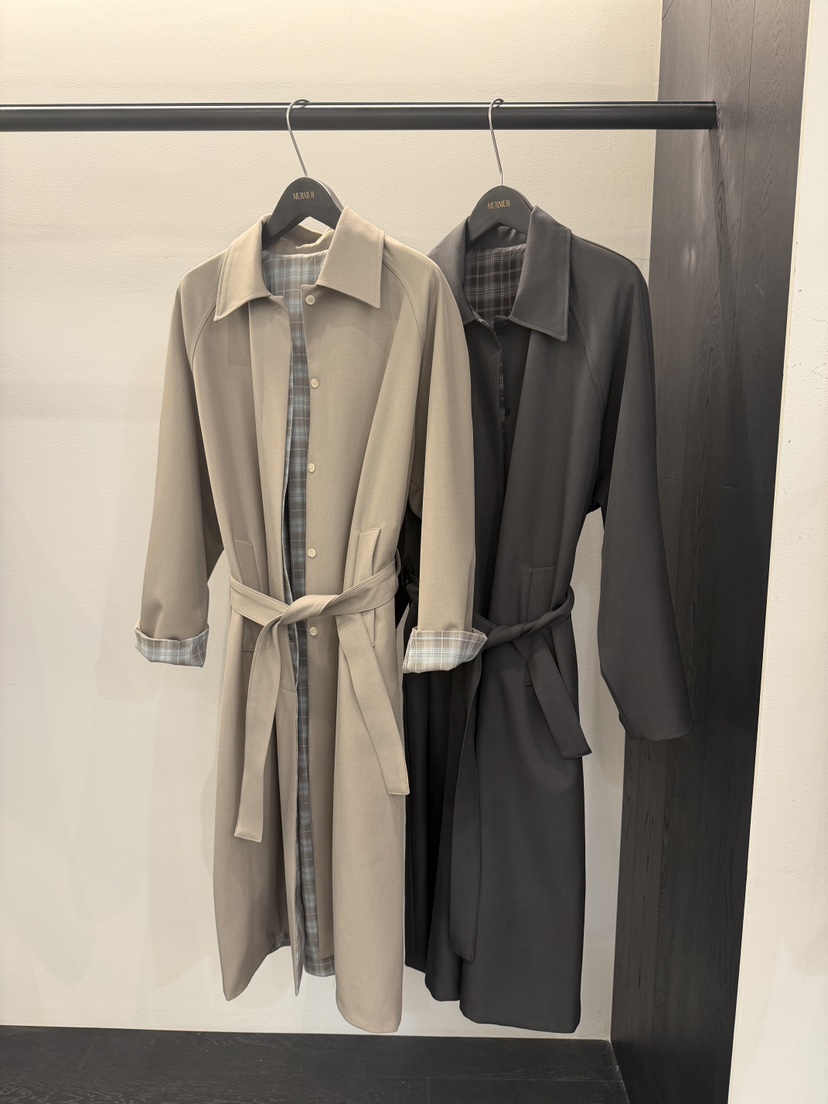 MURMUR東大門直郵女士新品熱賣真品職業人氣長款風衣含腰繩MURMUR長款風衣