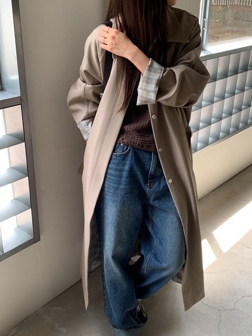MURMUR東大門直郵女士新品熱賣真品職業人氣長款風衣含腰繩MURMUR長款風衣