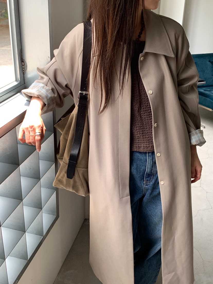 MURMUR東大門直郵女士新品熱賣真品職業人氣長款風衣含腰繩MURMUR長款風衣