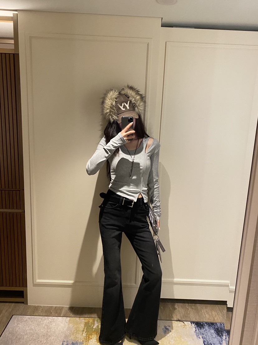 FOUREIGHT韓國直郵女士新品真品時尚職業熱賣休閑長袖T恤FOUR EIGHT長袖T恤